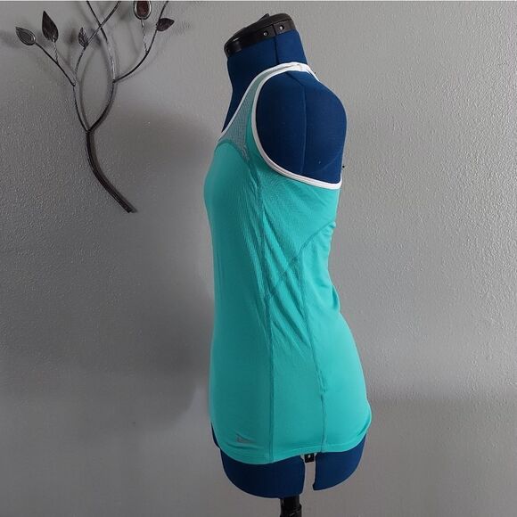 Nike Tank Top Womens Extra Small Blue Racerback Dri Fit Athletic Workout Shirt - Picture 5 of 8
